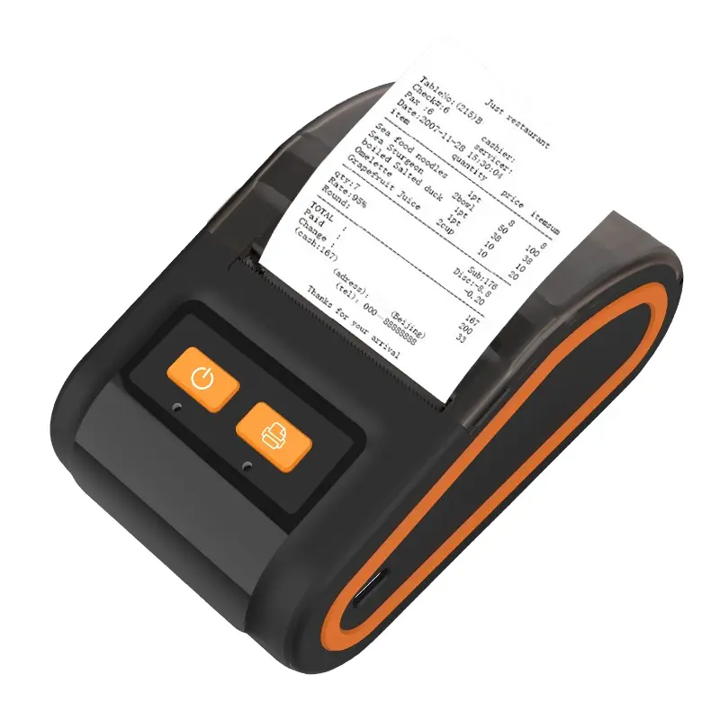 QUNSUO 5808 Impresora Térmica Portátil Bluetooth 58mm